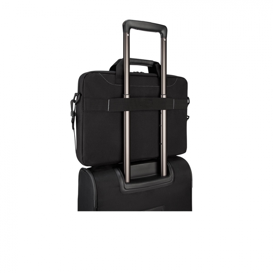 15.6 Business Casual Slim Briefcase Black