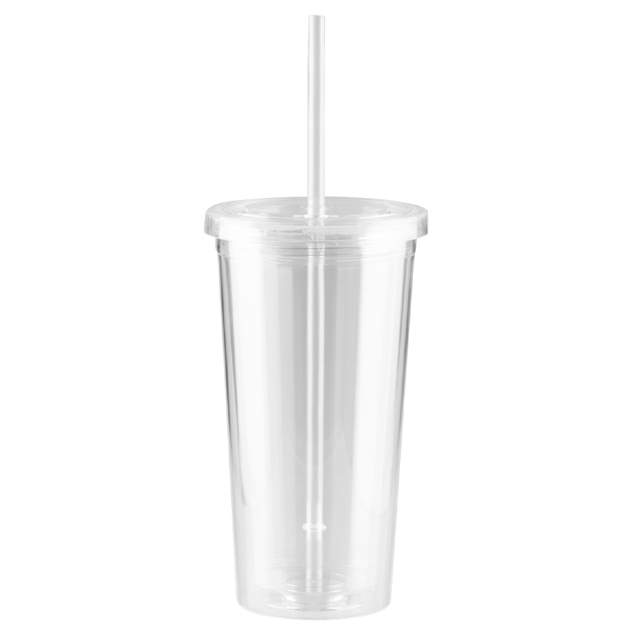 Vaso plástico doble pared aislante 600cc