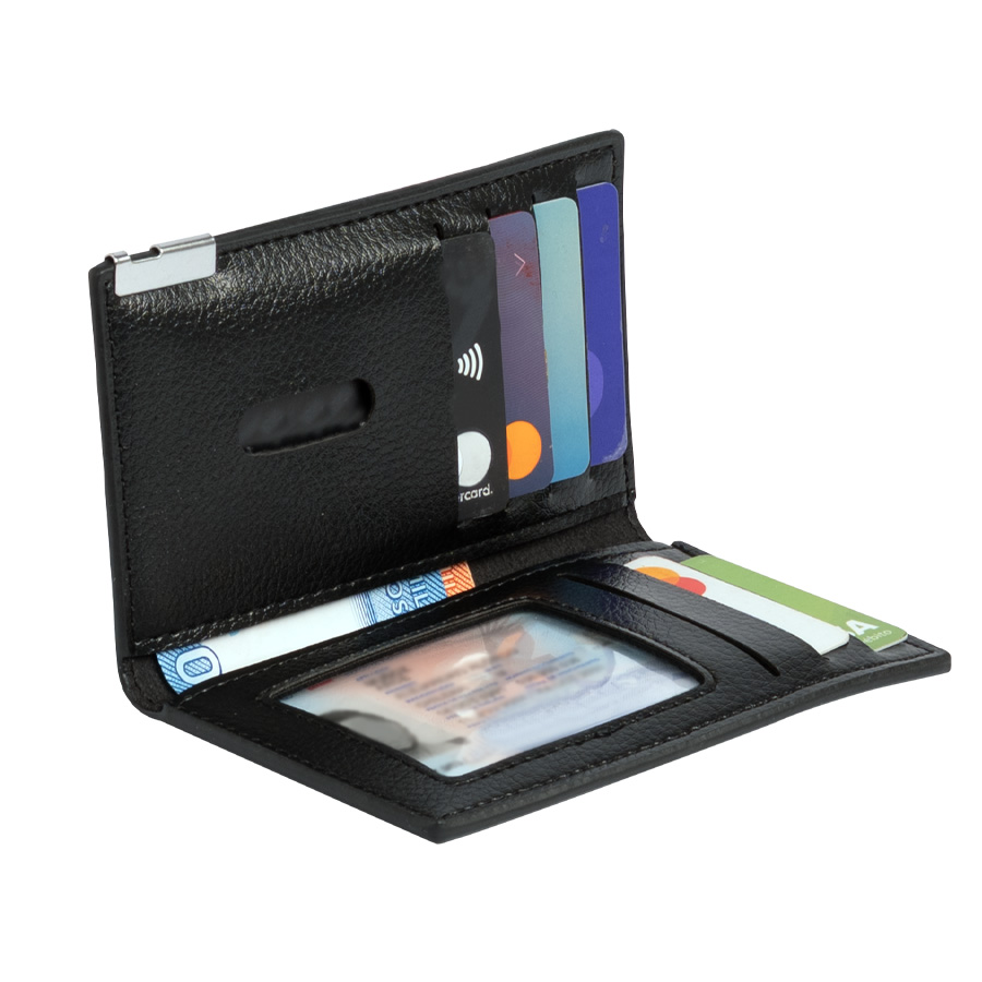 Porta-Tarjetas vertical de Eco-Cuero 