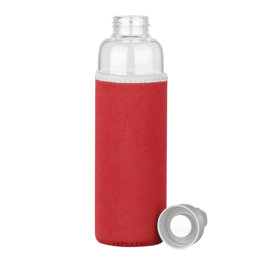 Botella de Vidrio Borosilicato con Funda de Neopreno 580cc
