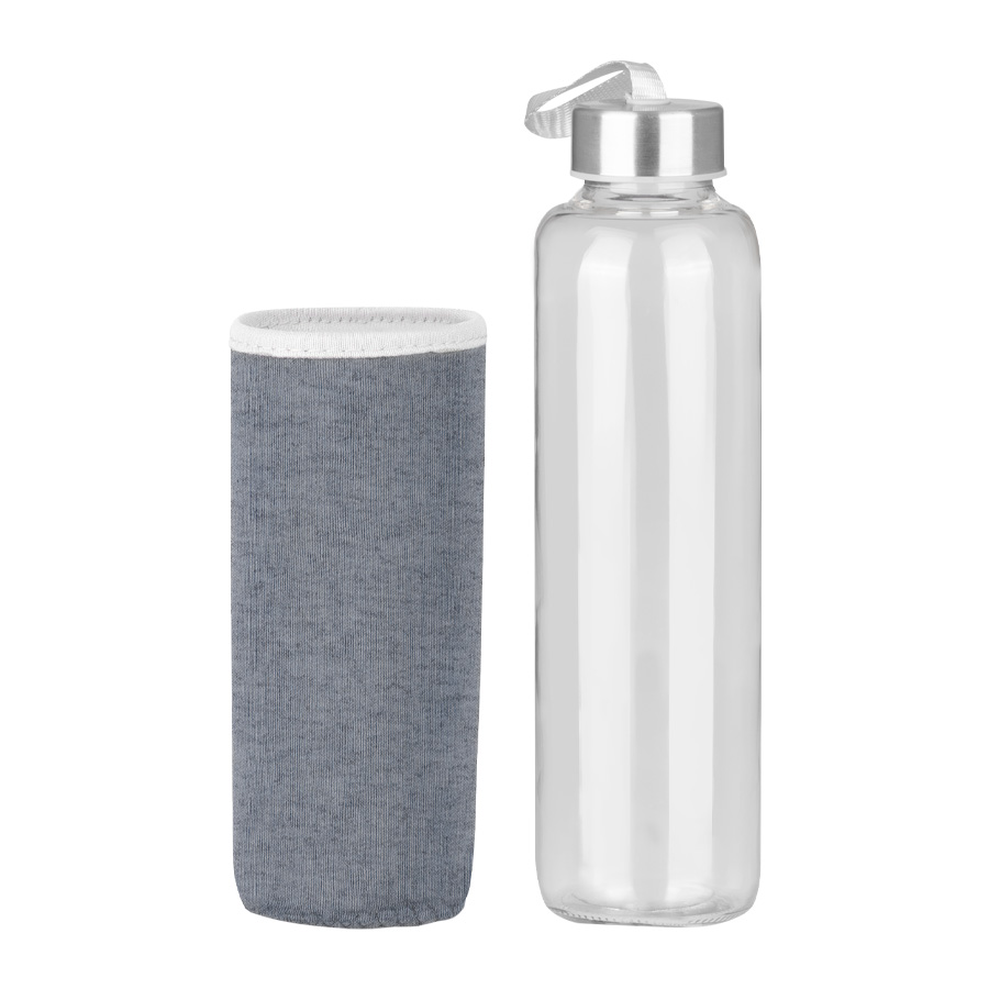 Botella de Vidrio Borosilicato con Funda de Neopreno 580cc