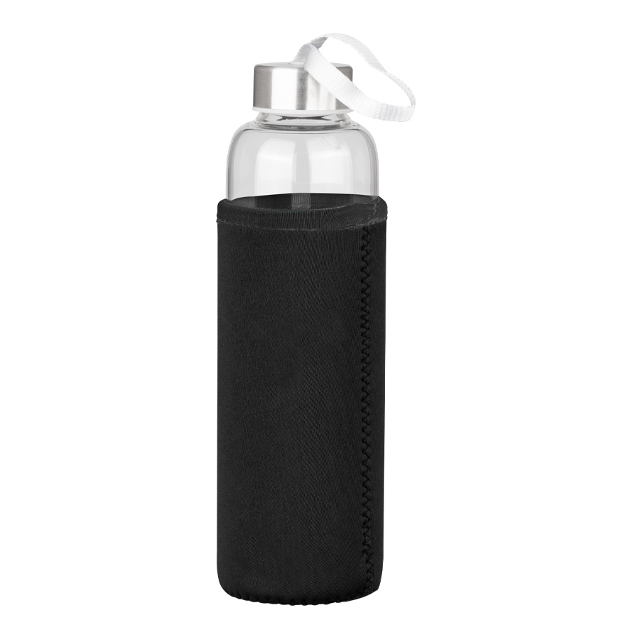Botella de Vidrio Borosilicato con Funda de Neopreno 580cc