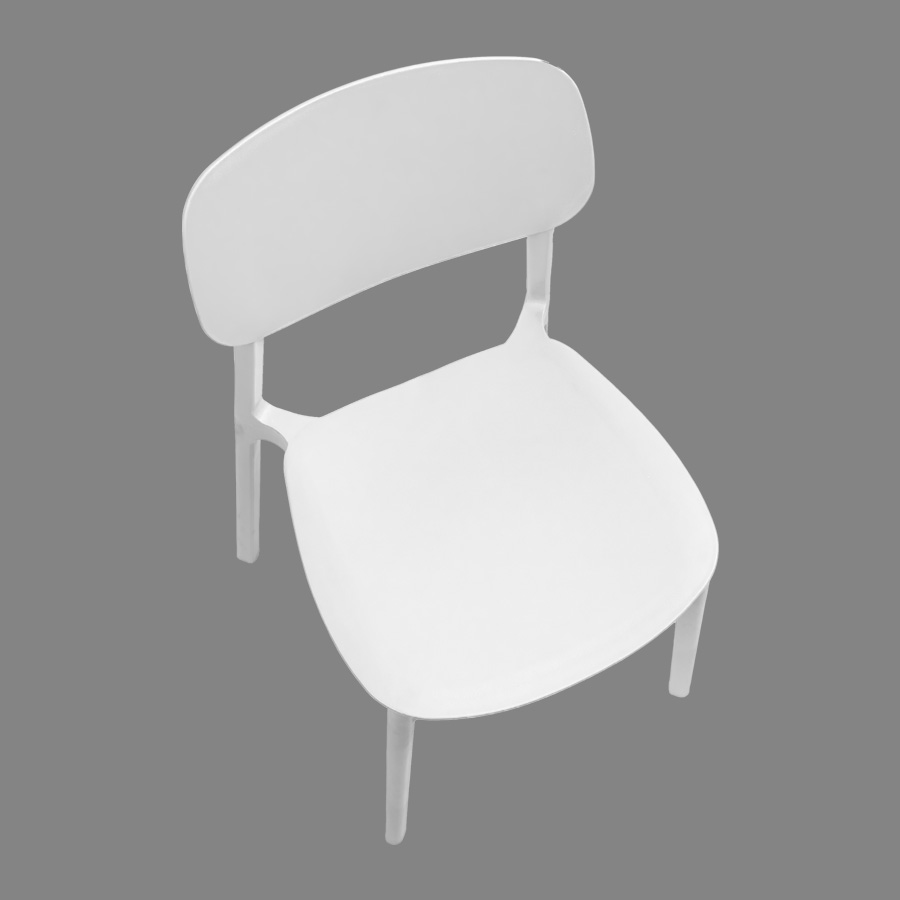 Silla apilable de plástico rígido 